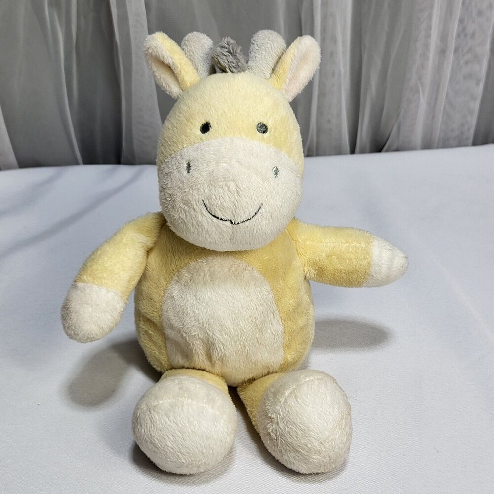 Carters Yellow Grey White Giraffe Plush Stuffed Animal Toy Baby Lovey